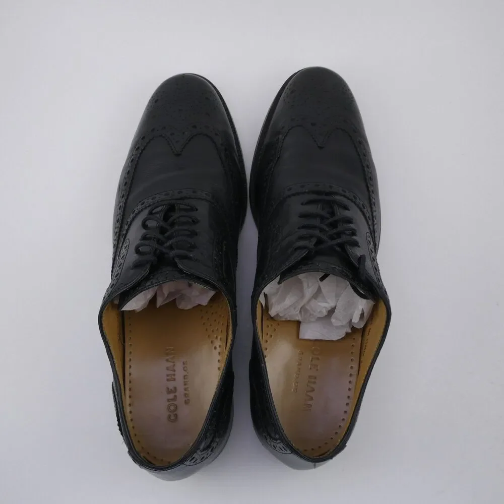 Cole Haan Men's Size US 9M C12914 Cambridge Wing Oxford Black Dress Shoes